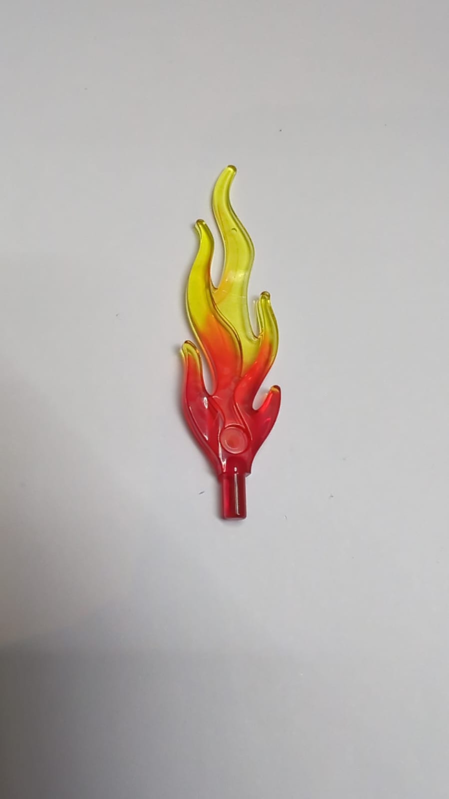 NEU Wave abgerundet groß mit Bar-Ende (Flamme) mit marmoriertem Trans-Gelb-Muster transparent rot