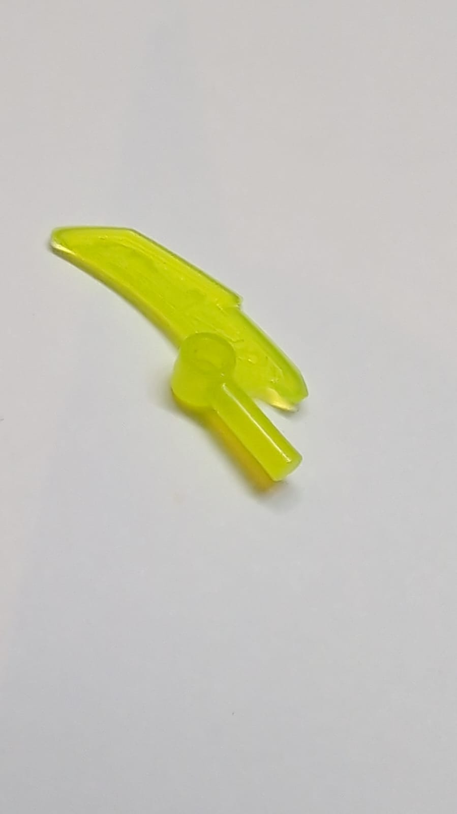 Minifigur, Waffenblatt mit Stange (Ninjago Jadeklinge) transparent neongrün