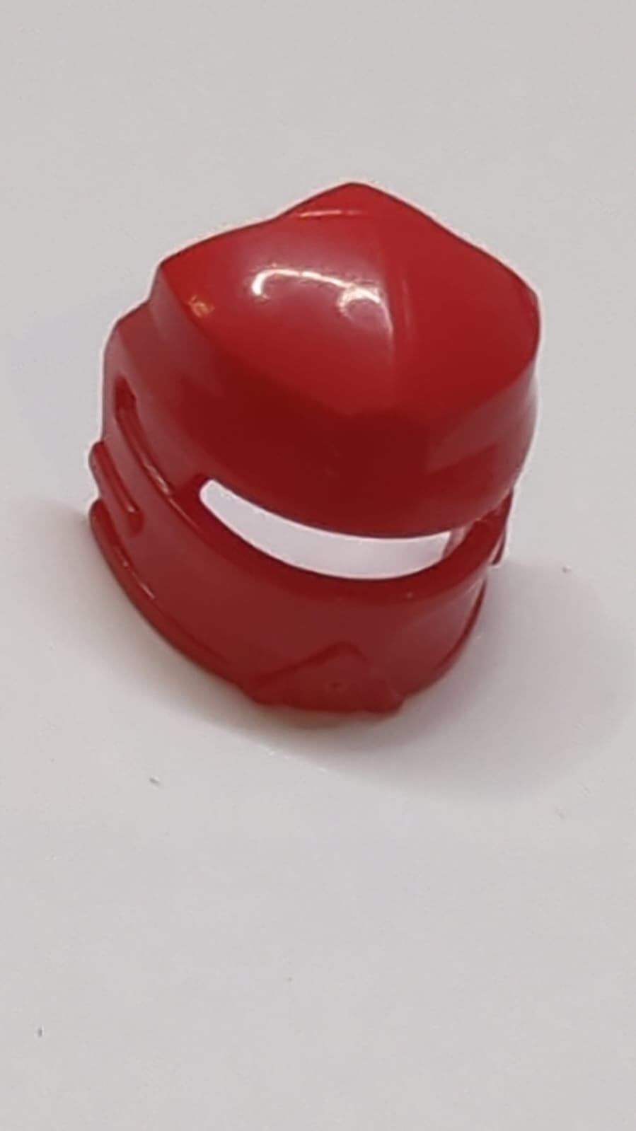 Minifigur, fantasievises Visier für Santis rot