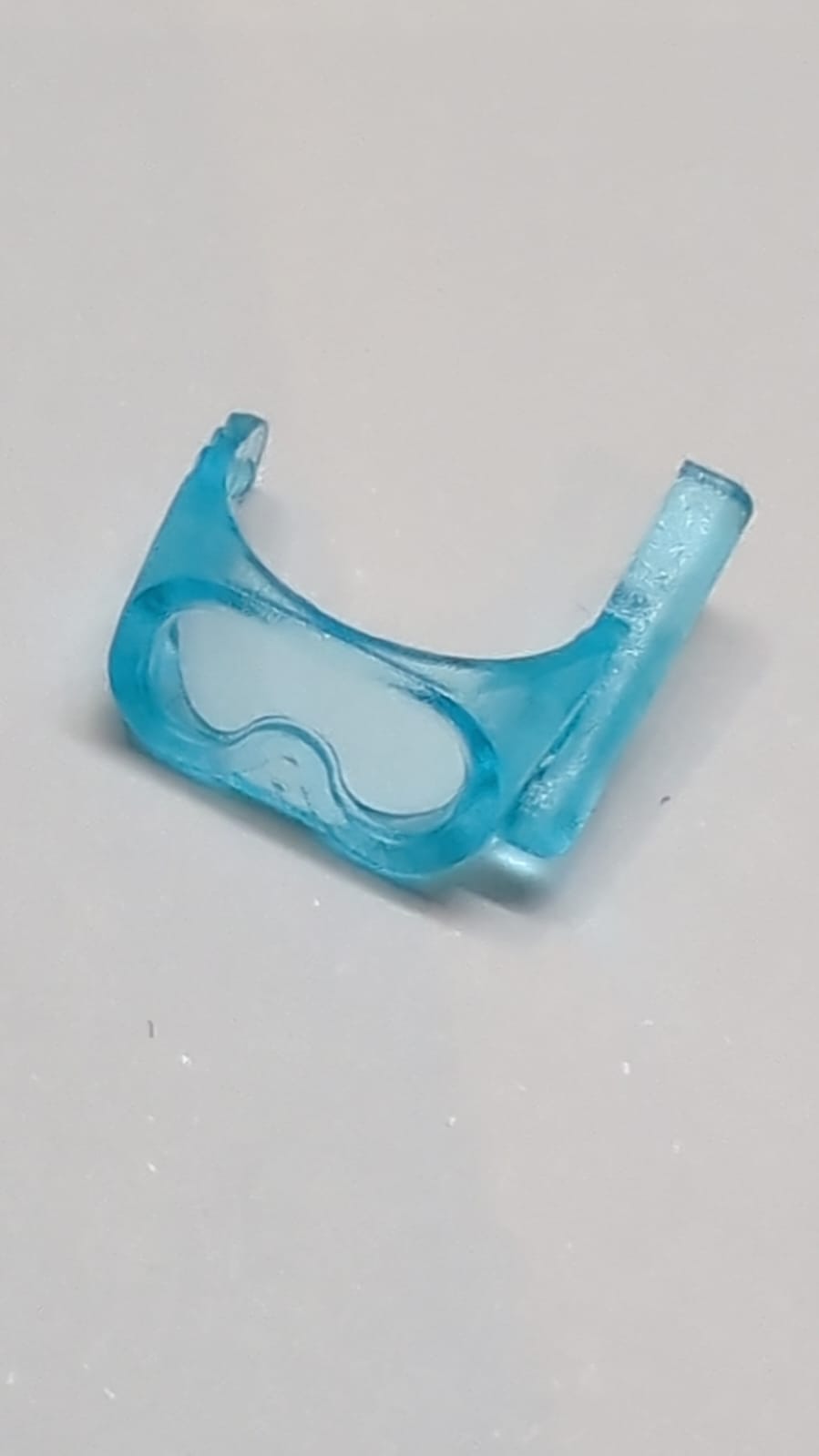 Minifigur, Taucherbrille mit Visier transparent hellblau