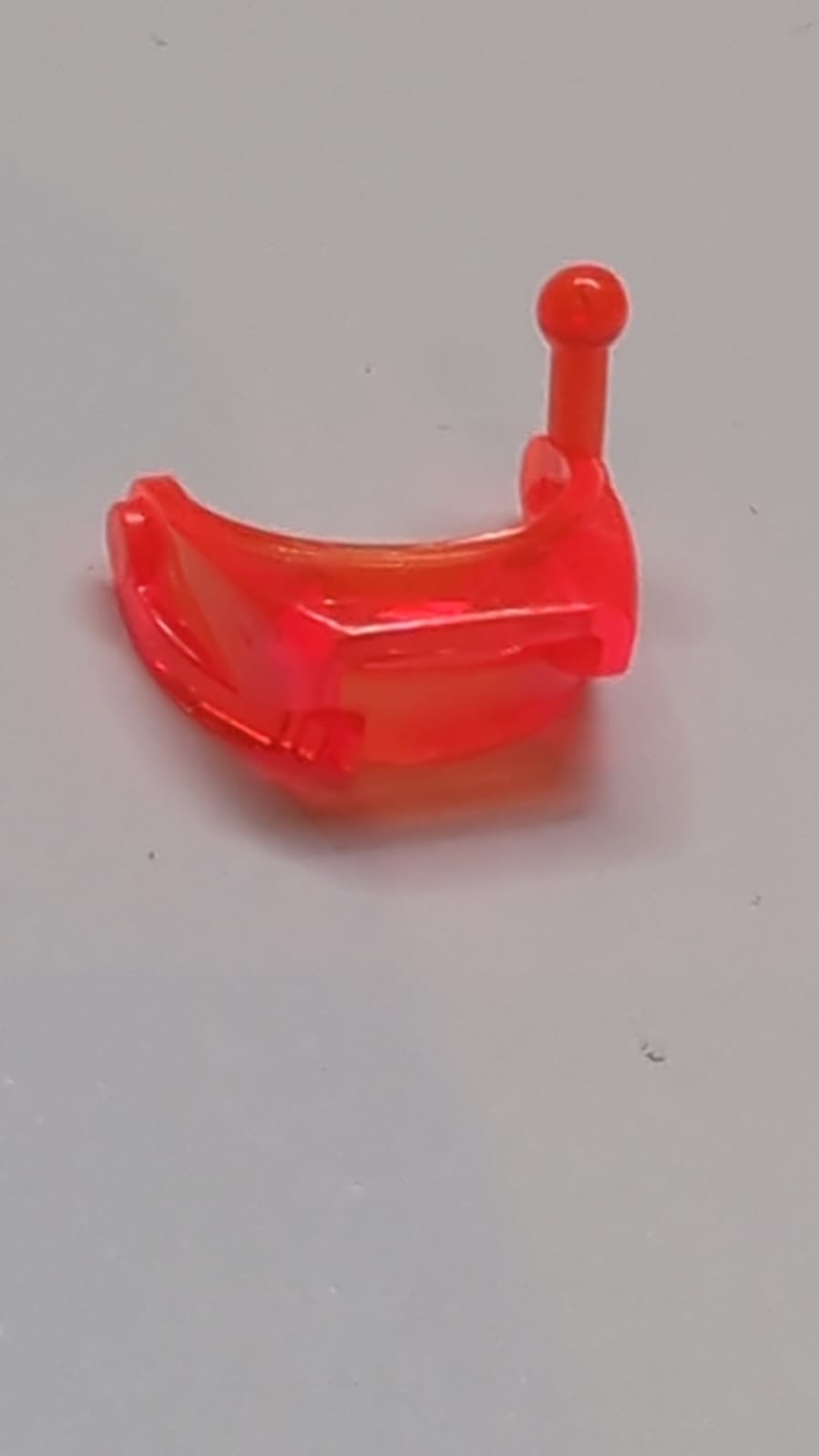 Minifigur, Visier mit horizontalem Schlitz und Antenne transparent neonorange