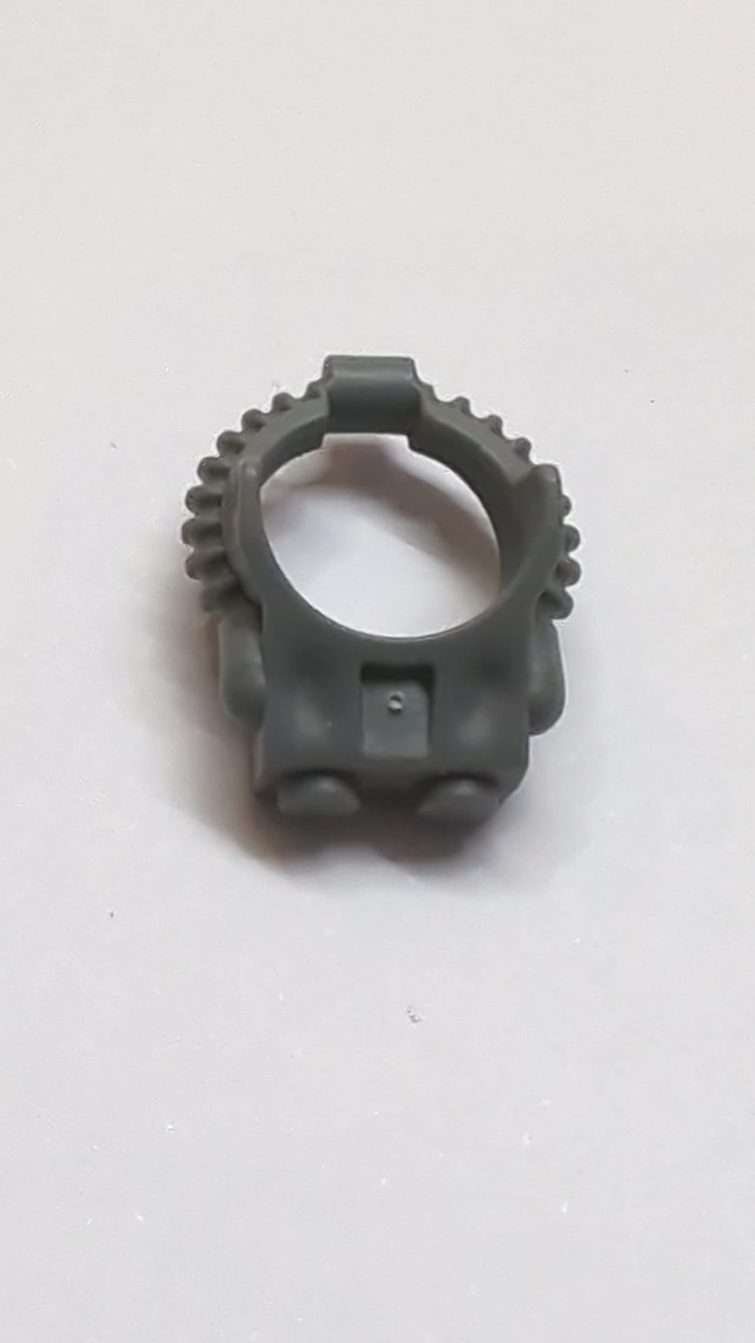 Minifigur Feuerwehrhelm Atemschlauch neudunkelgrau