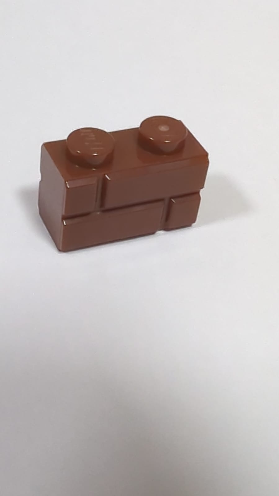 NEU Stein, modifiziert 1 x 2 mit Mauerprofil neubraun