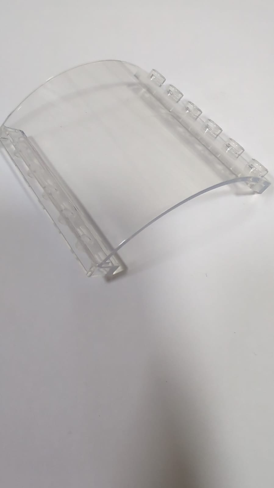 NEU Paneel 6 x 5 x 3 1/3 gebogene Oberseite transparent weiß