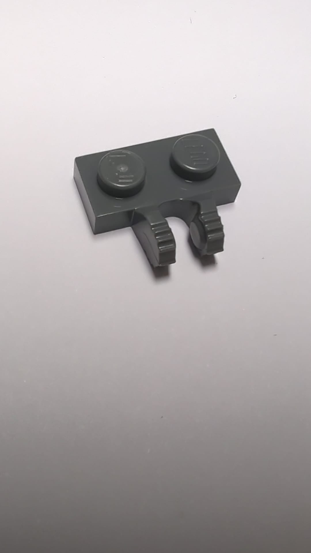 NEU Scharnierplatte 1 x 2 mit 2 Fingern auf der Seite neudunkelgrau