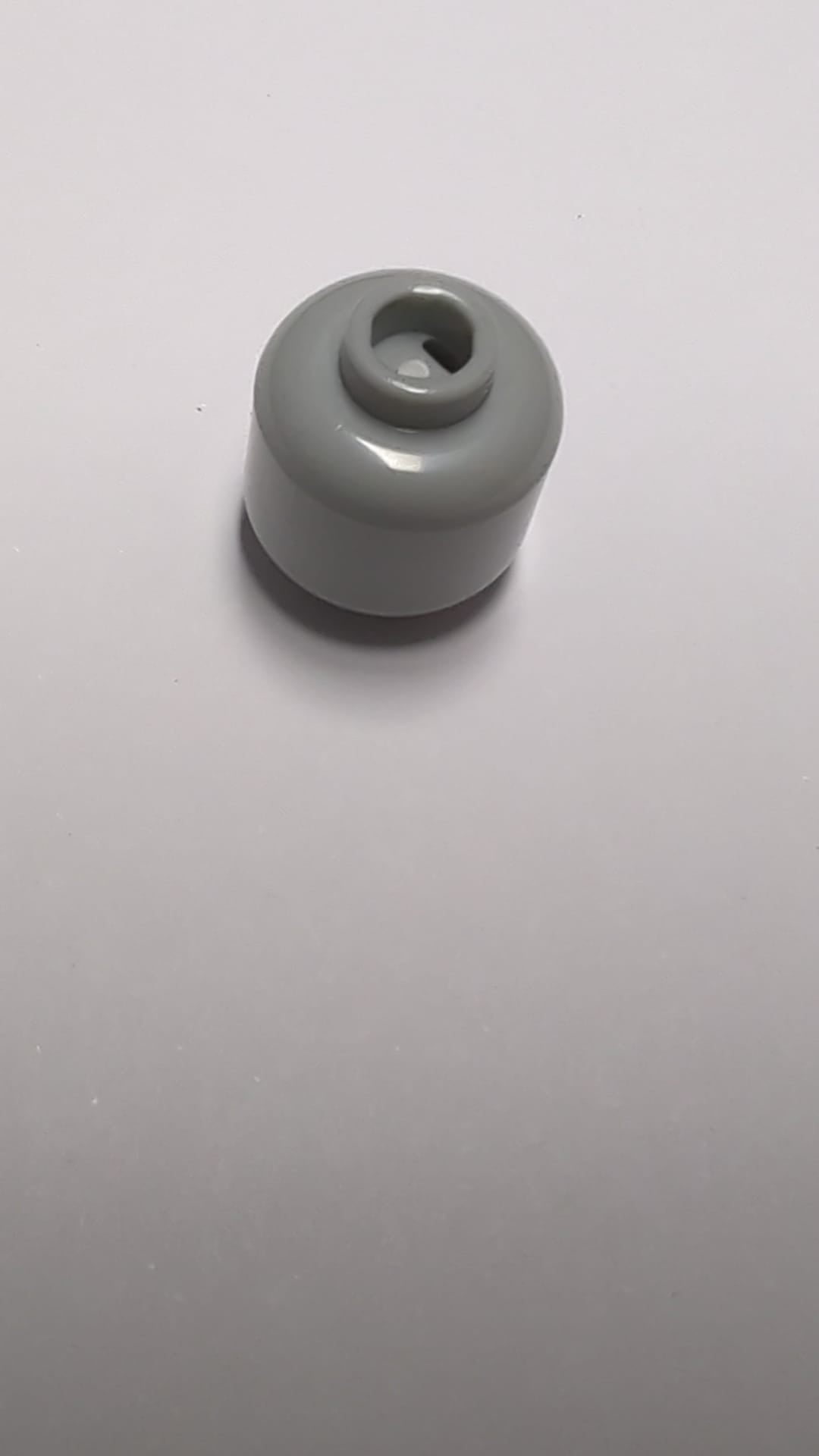 NEU Minifigur, Kopf (Plain), neuhellgrau