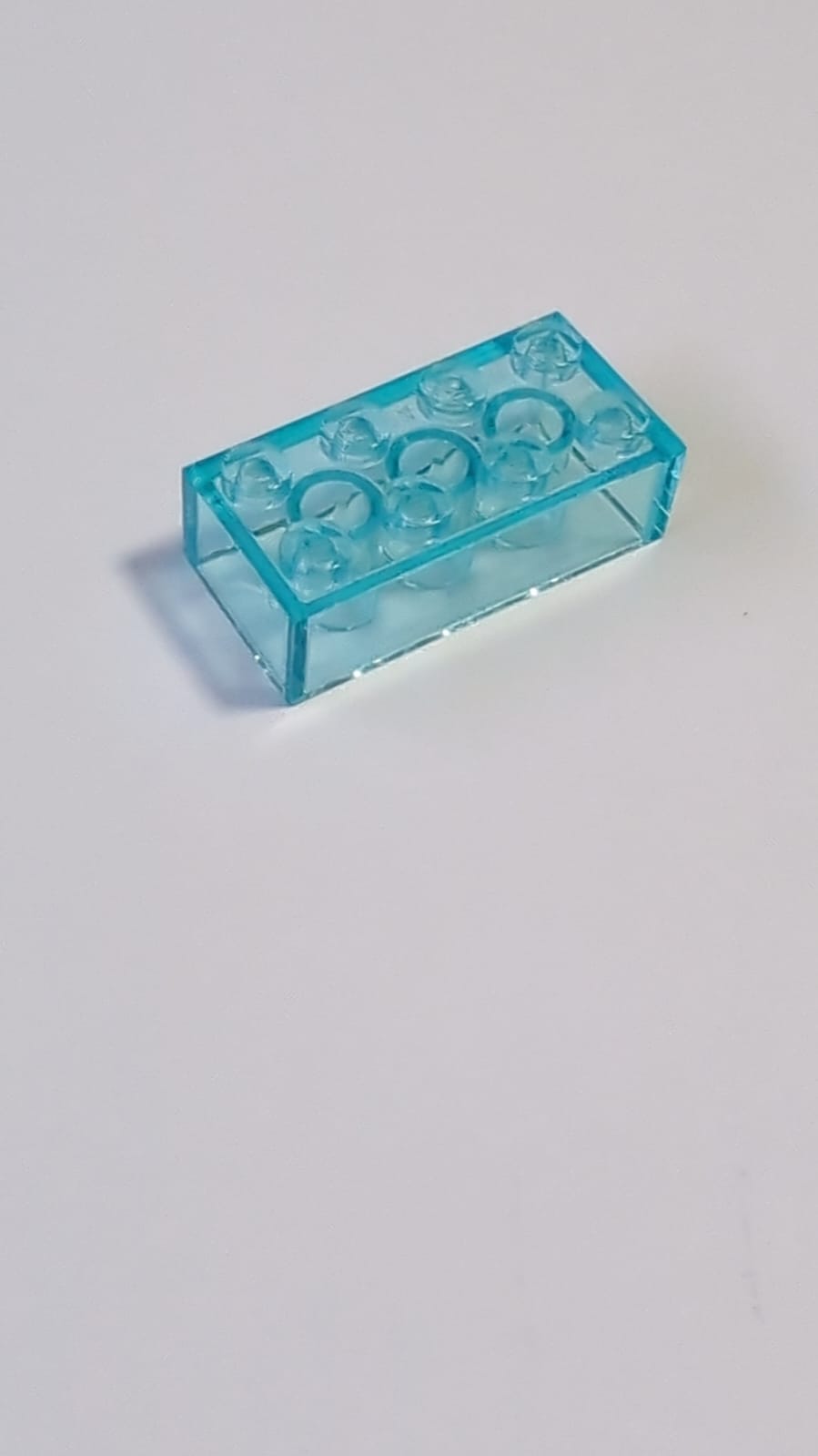 NEU Stein 2 x 4 transparent hellblau