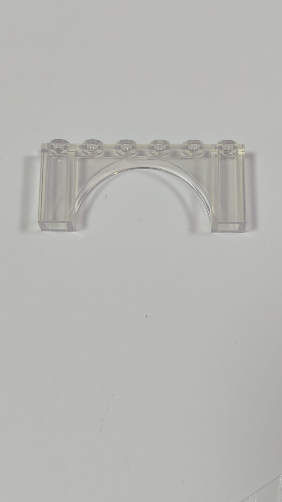 NEU Bogenstein 1 x 6 x 2 - Oberseite ohne verstärkte Unterseite transparent weiß