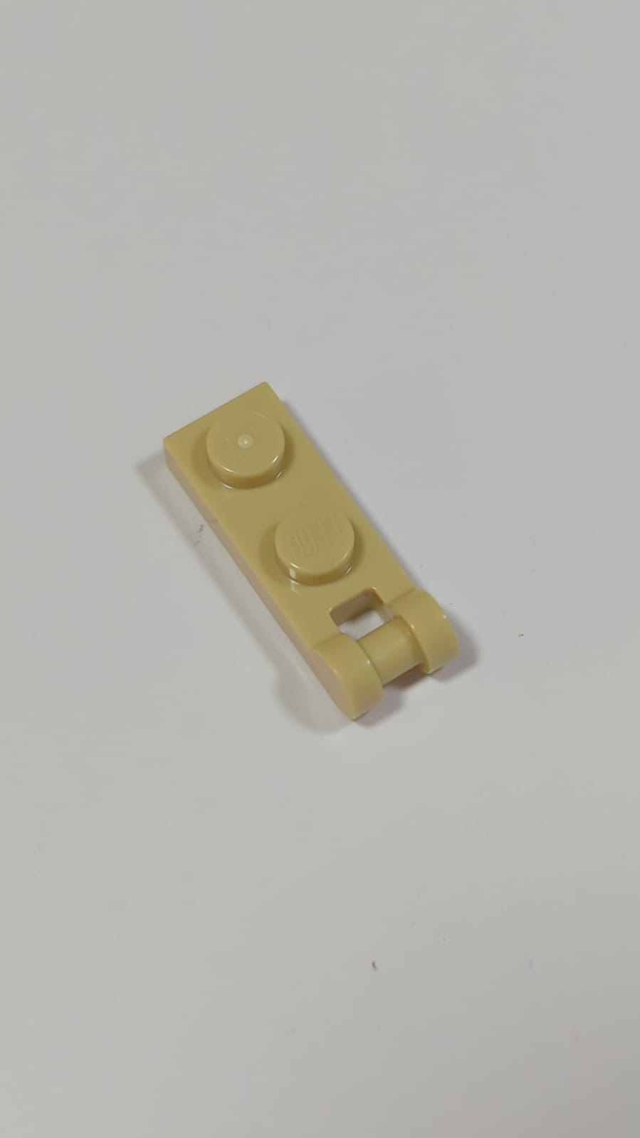 NEU Platte modifiziert 1 x 2 mit Griff am Ende beige