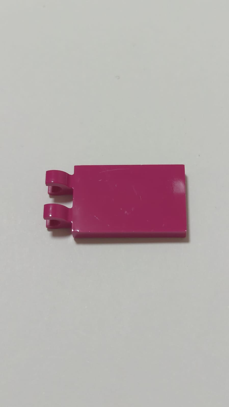 NEU Tile, Modified 2 x 3 with 2 Open O Clips magenta