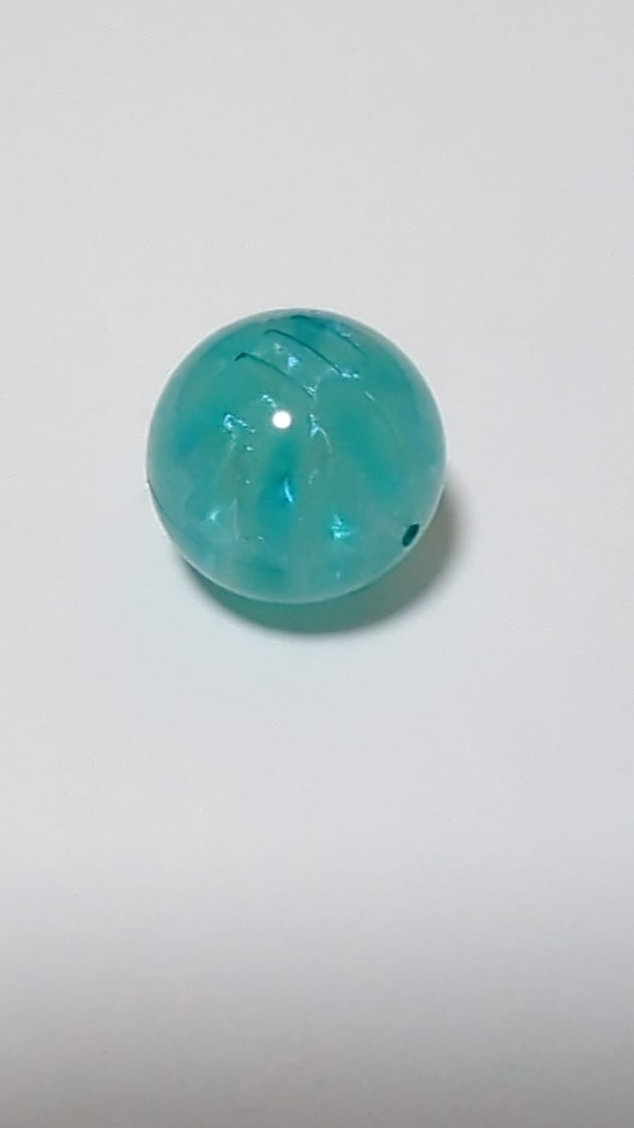 NEU Ball, harter Kunststoff 19 mm Durchmesser mit geformtem, satin-transparentem Innenballmuster mit Schlitzen (Ninjago Drachenkraft-Element) transparent hellblau