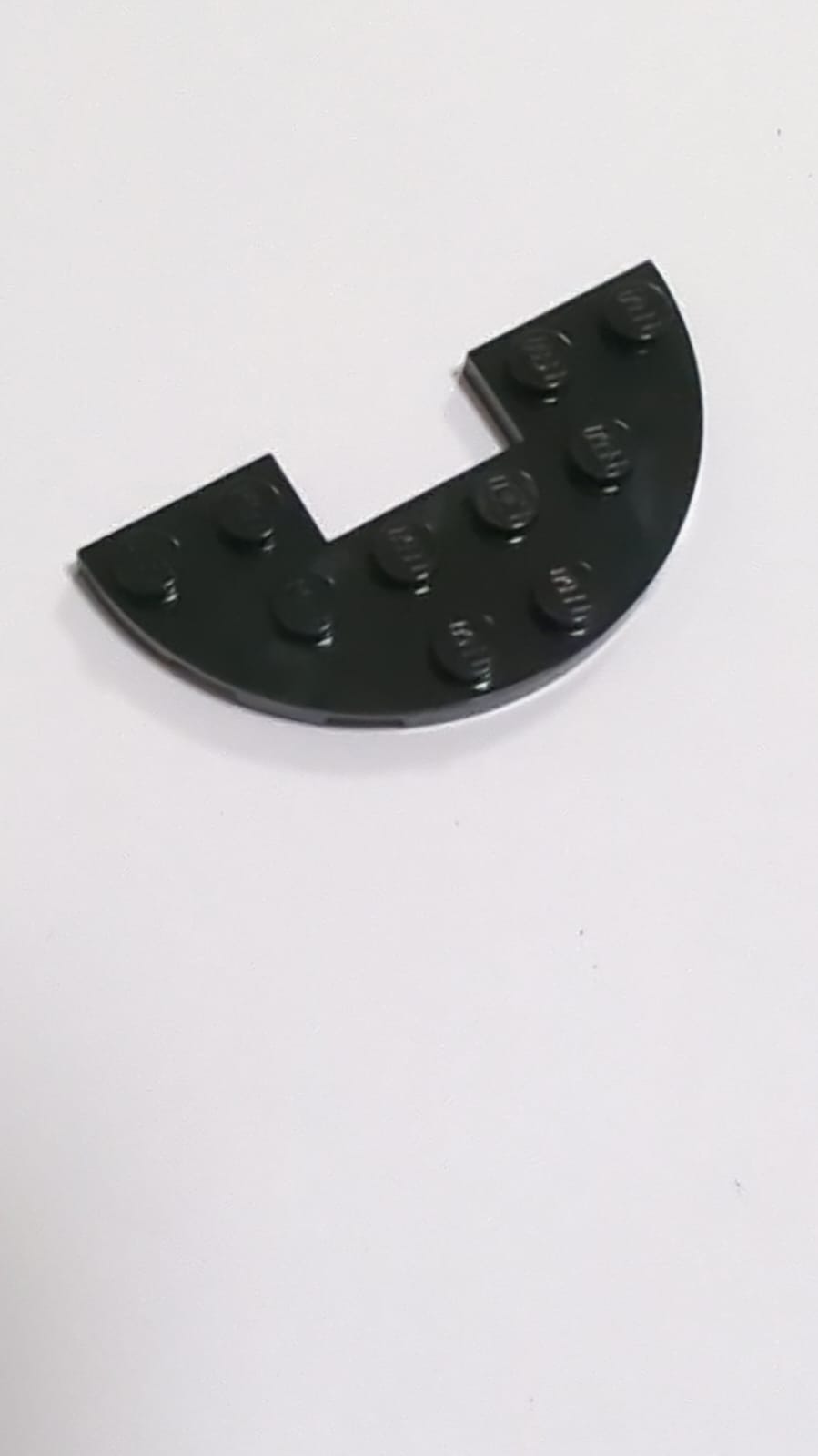 NEU Platte, rund halb 3 x 6 mit 1 x 2 Ausschnitt schwarz