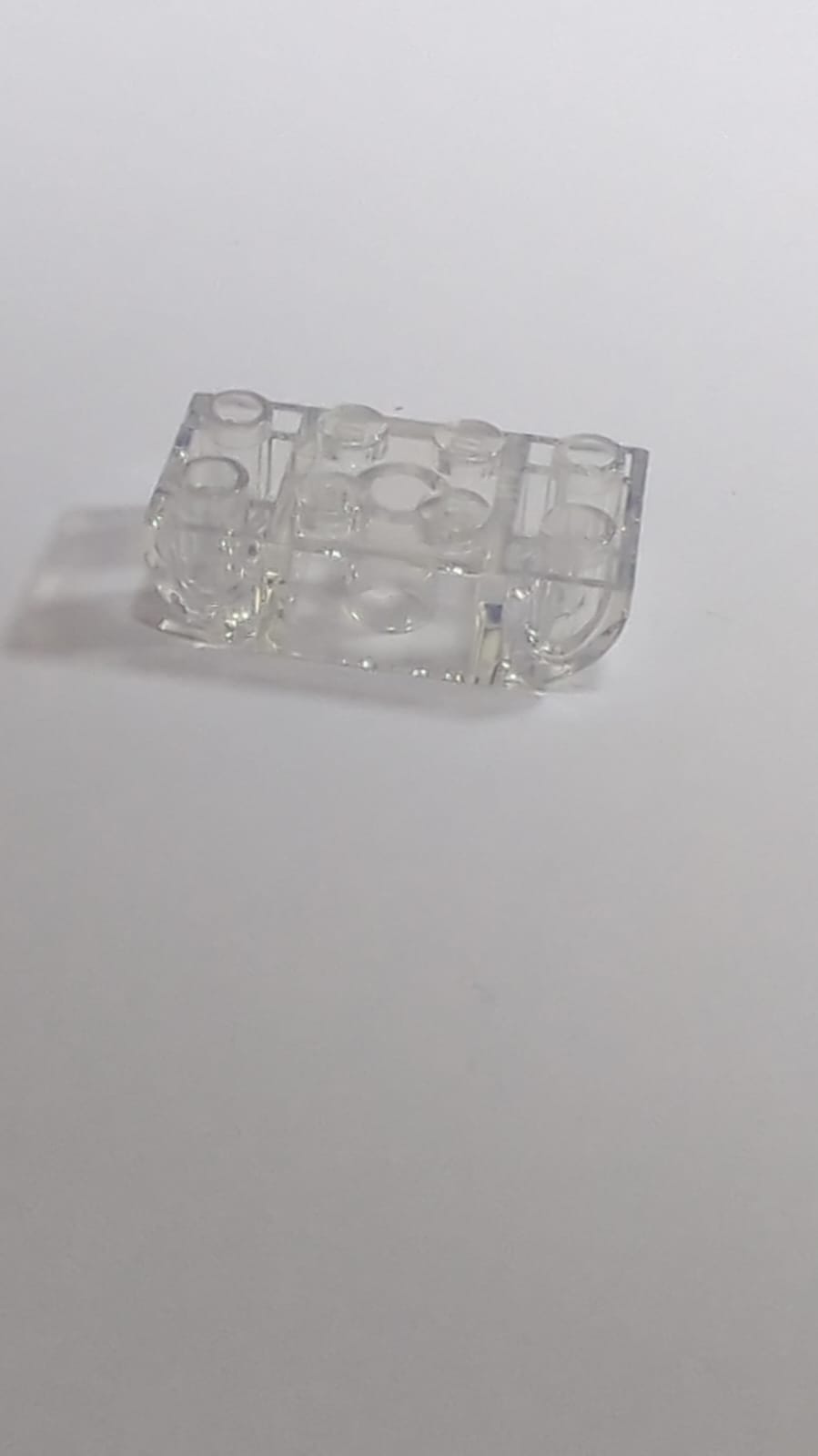 NEU Schrägstein, Gebogen 4 x 2 invert doppelt transparent weiß