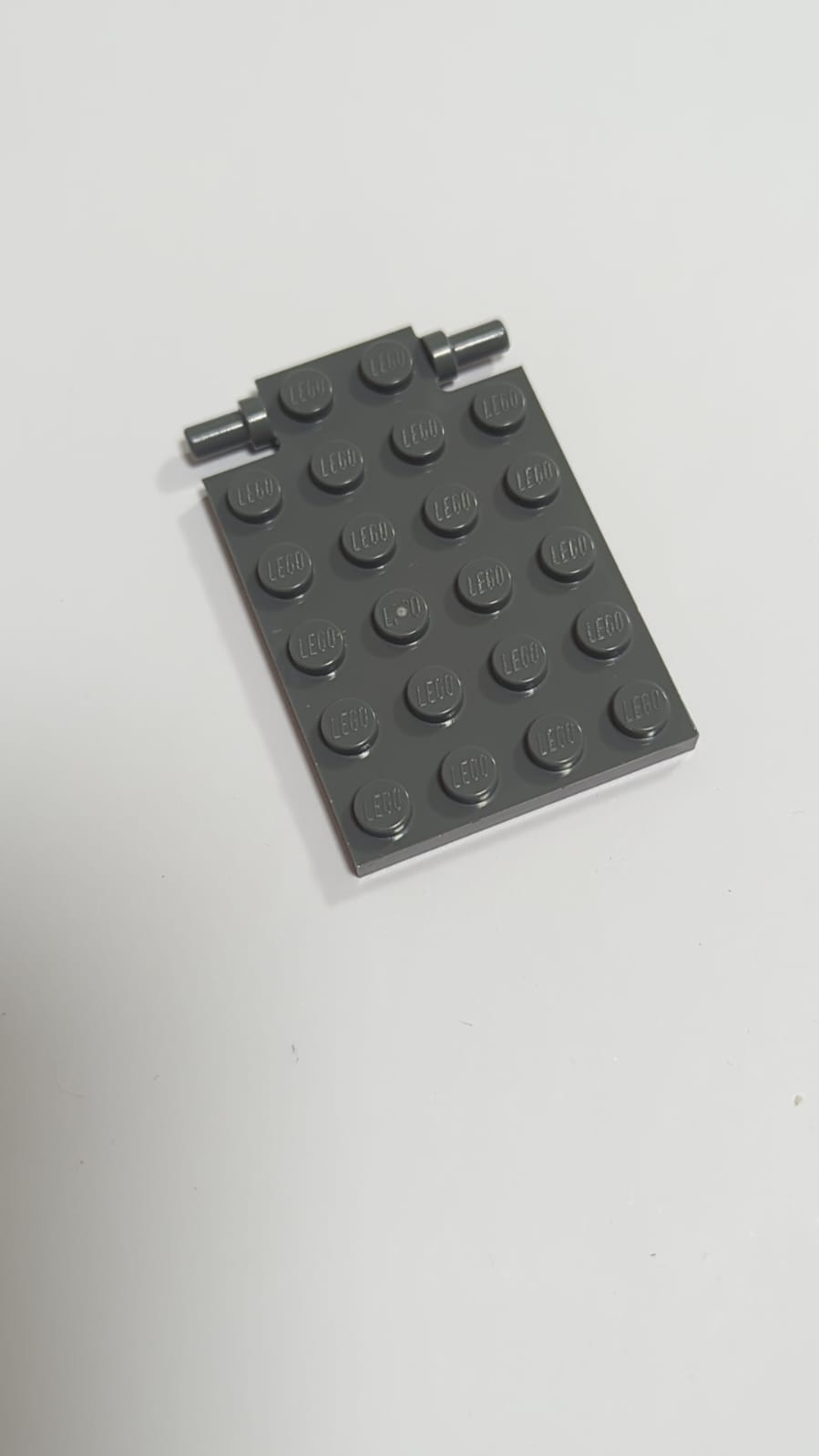 NEU Platte modifiziert 4 x 6 mit Falltür Scharnier (lange Pins) neudunkelgrau