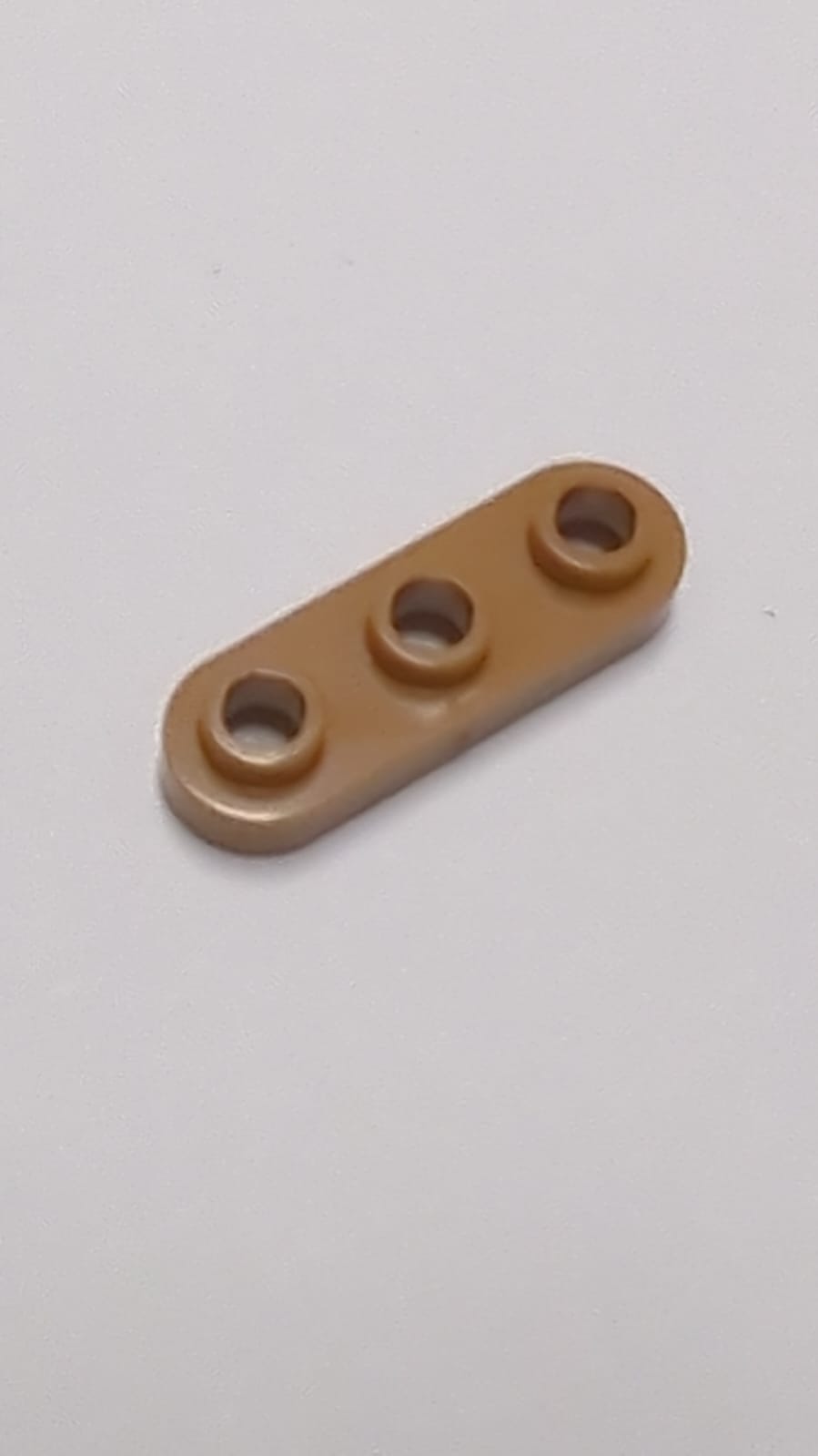 NEU Platte, rund 1 x 3 mit 2 offenen Noppen nougat (medium)