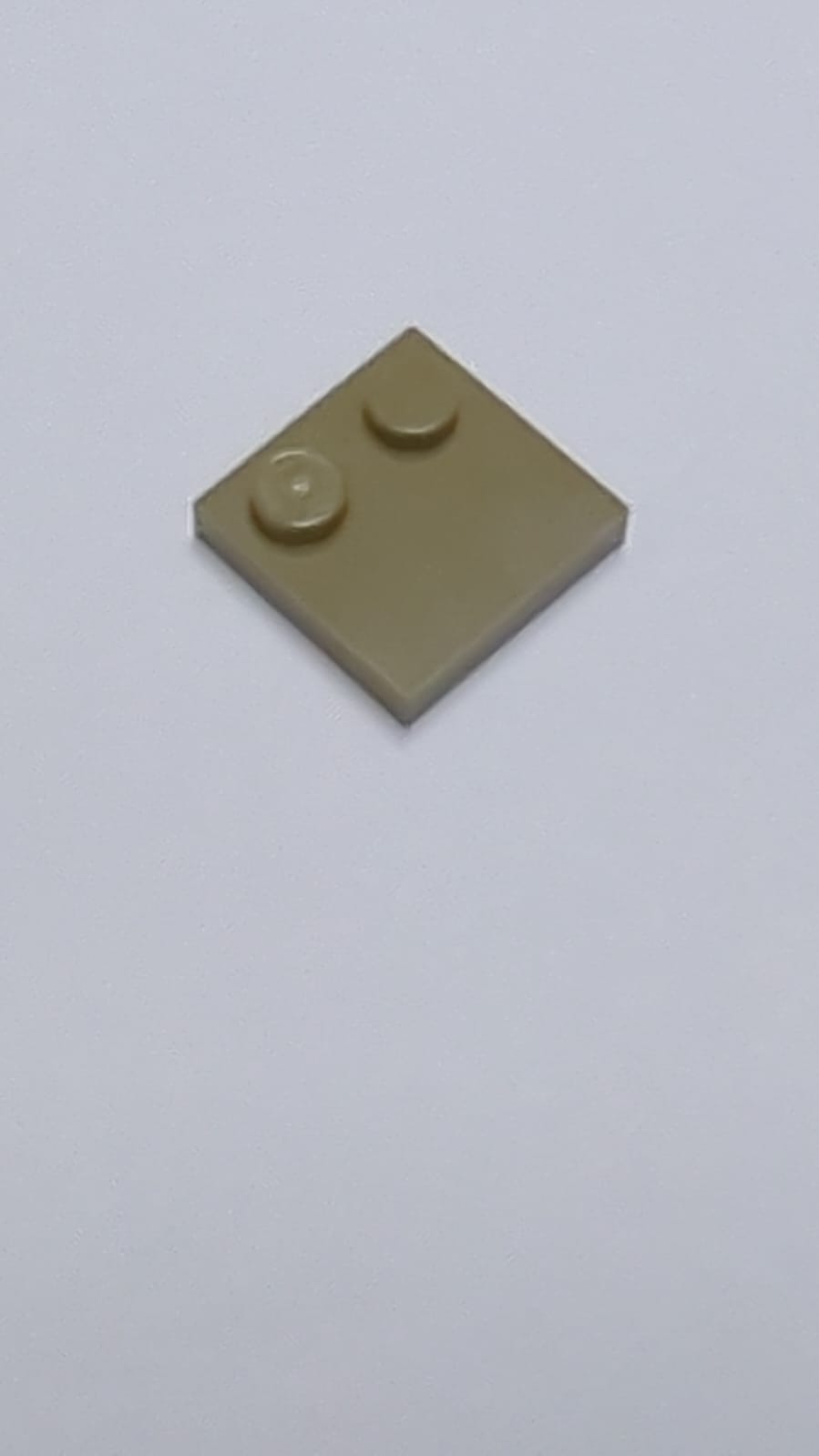 NEU Fliese, Modifiziert 2 x 2 mit Noppen am Rand dunkelbeige