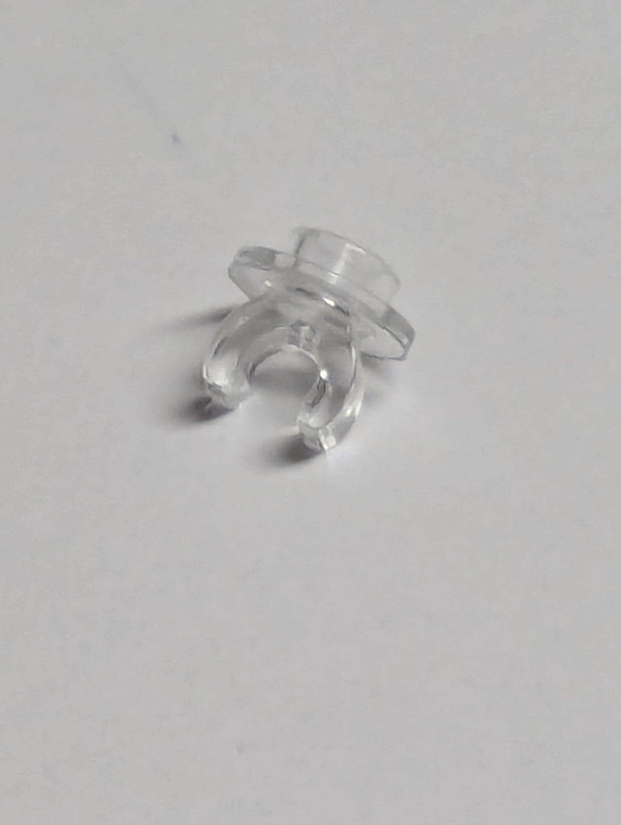 NEU Platte, rund 1 x 1 mit Clip am Boden transparent weiß