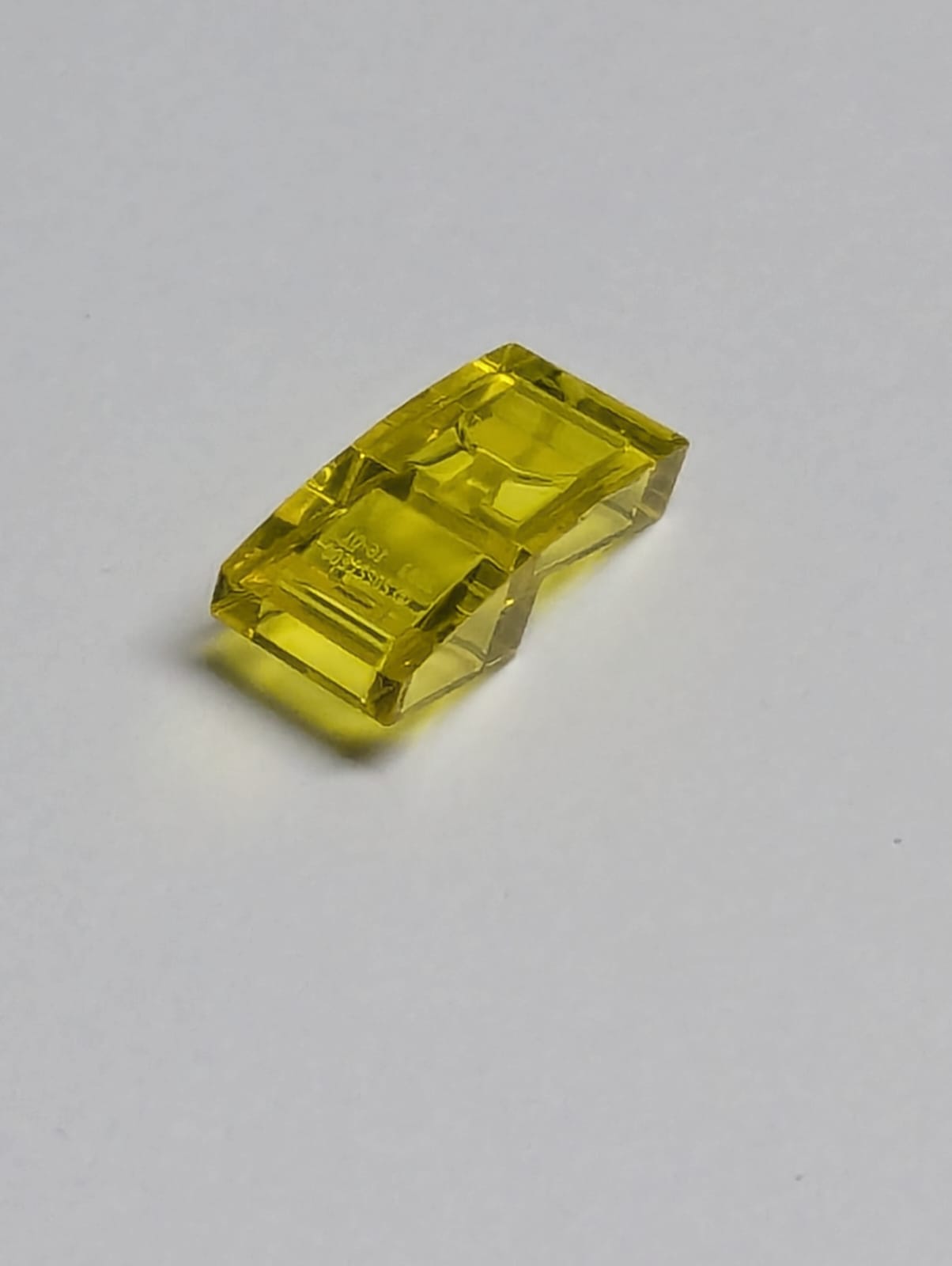 NEU Halbbogenstein 2 x 1 x 2/3 transparent gelb