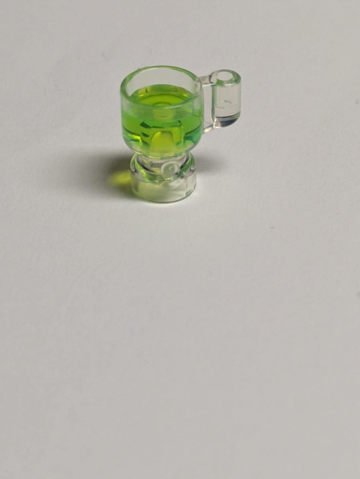 NEU Minifigure, Utensil Stein / Cup with Molded Trans-Bright Green Drink Pattern transparent weiss trans-clear