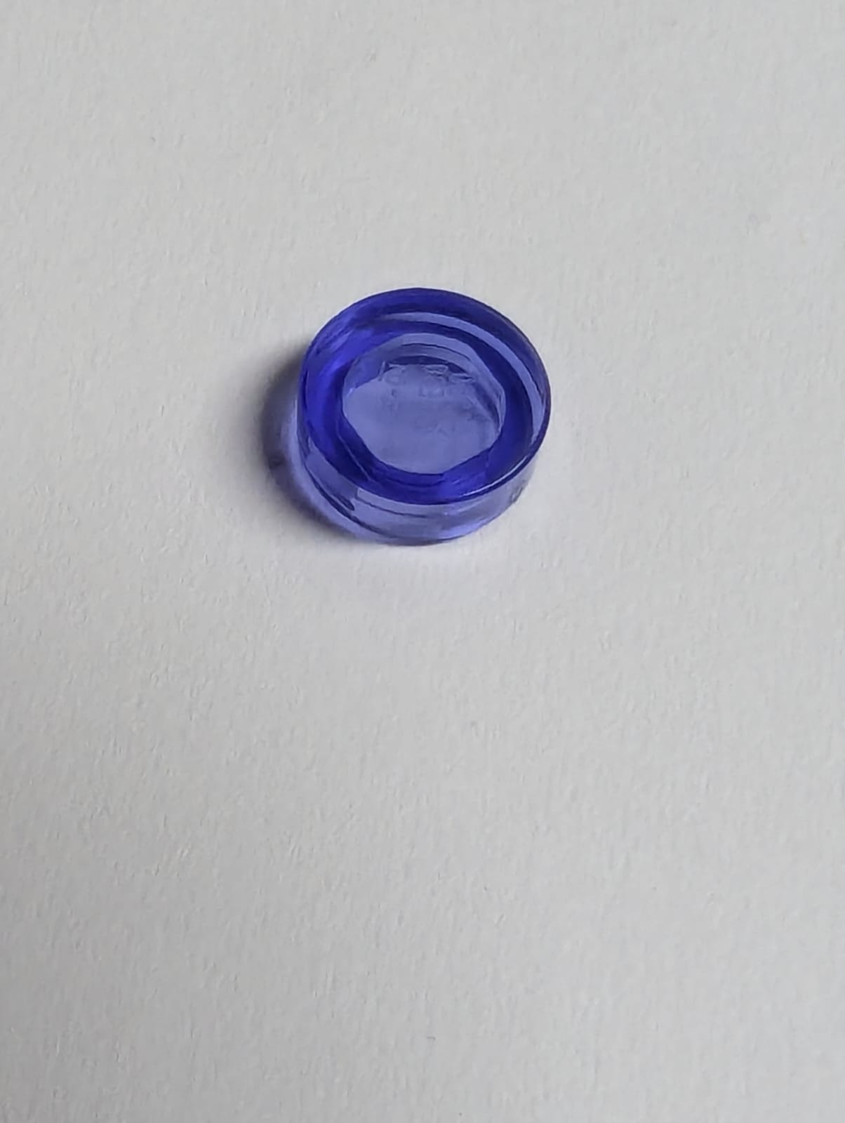 NEU Fliese, rund 1 x 1 transparent lila