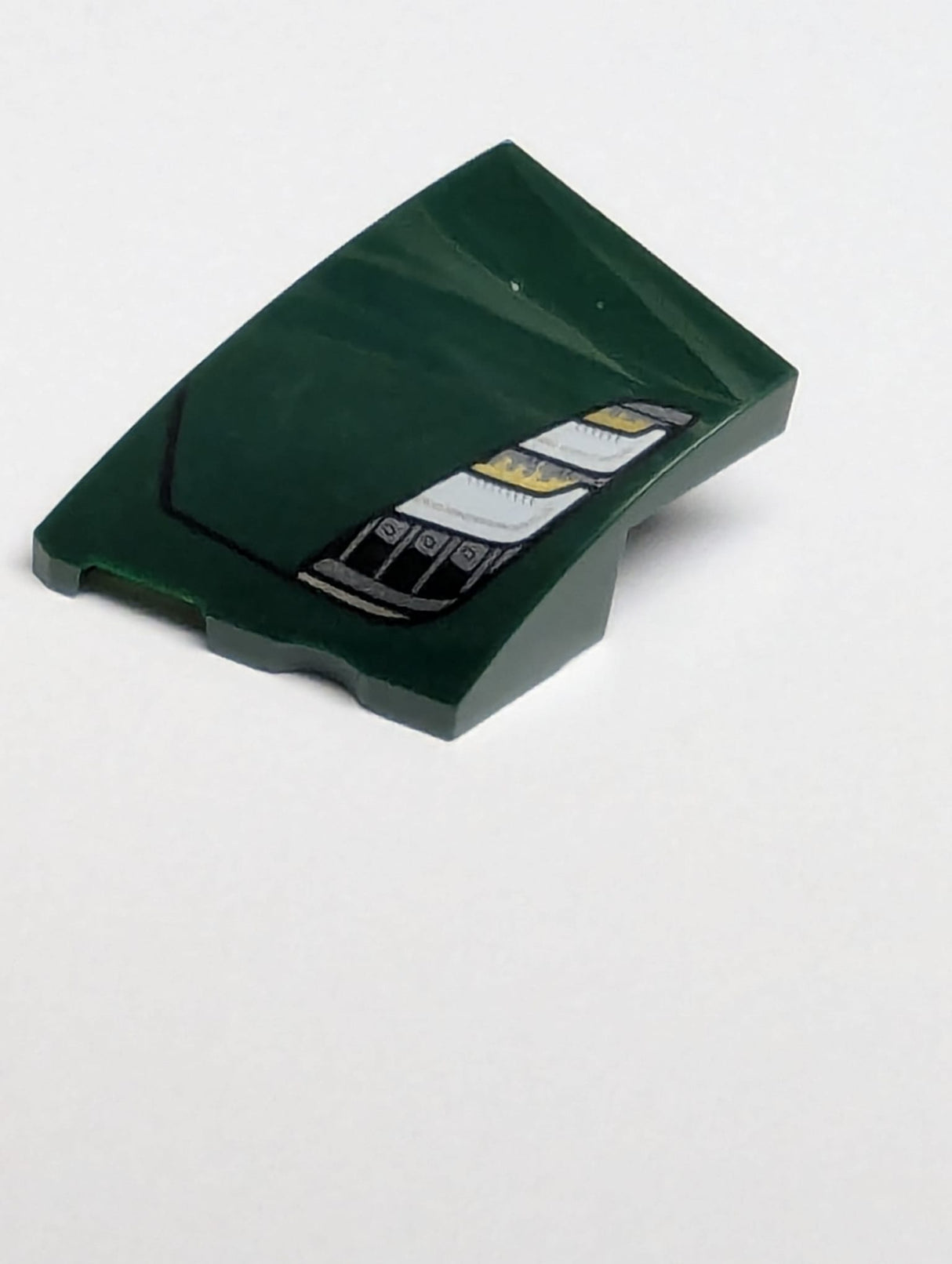 NEU Wedge 3 x 2 Left No Studs with Lotus Evija Car Headlight Pattern dunkelgrün dark green