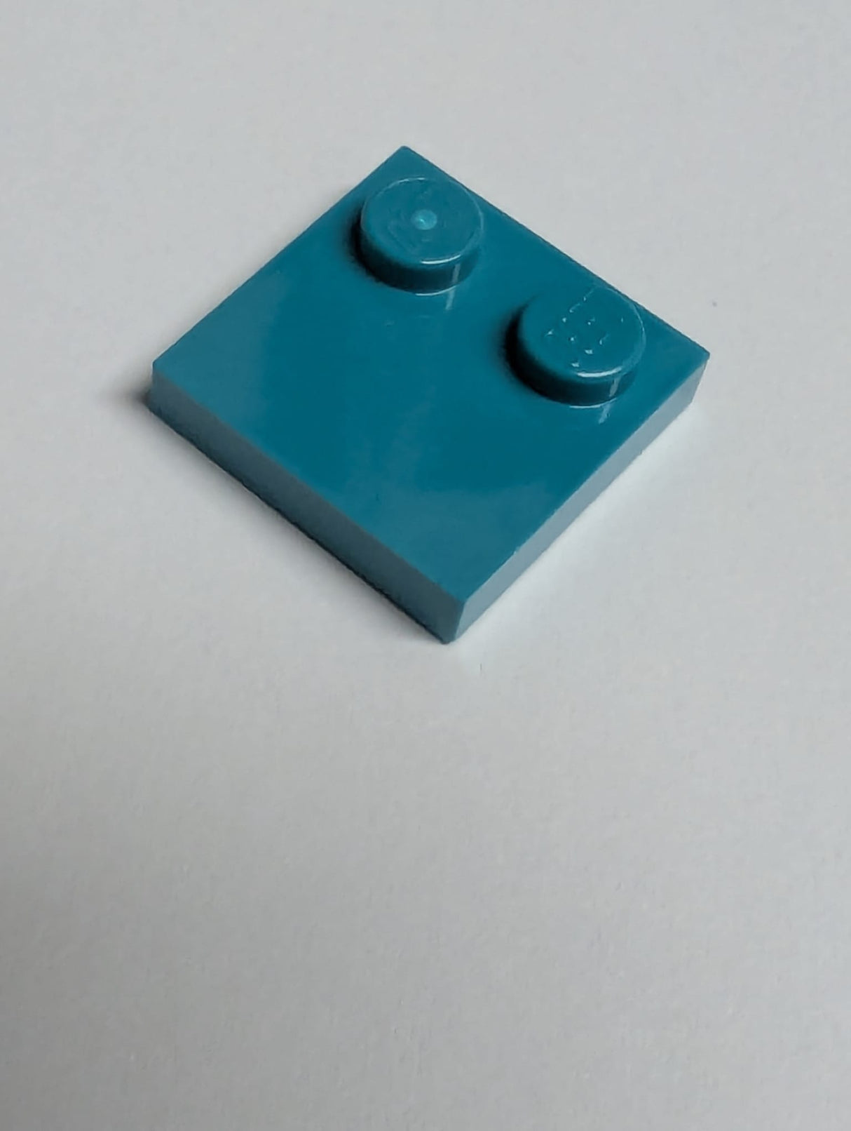 NEU Fliese, Modifiziert 2 x 2 mit Noppen am Rand türkis dark turquoise