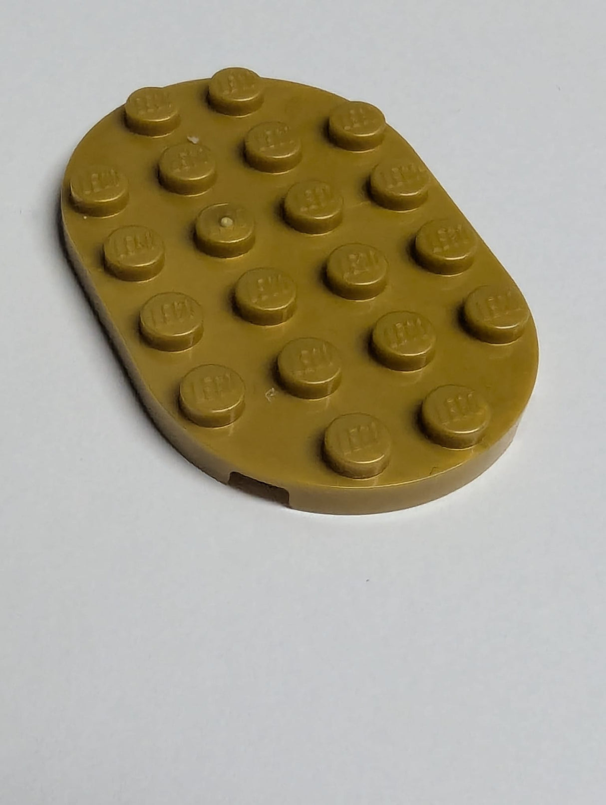 NEU Platte, rund 4 x 6 oval pearlgold