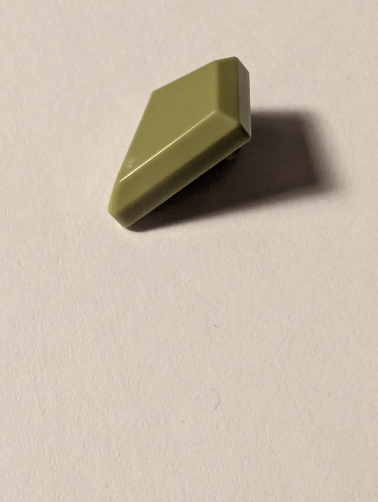 Fliese, Modifiziert 1 x 2 Diamant mit Stange olivgrün