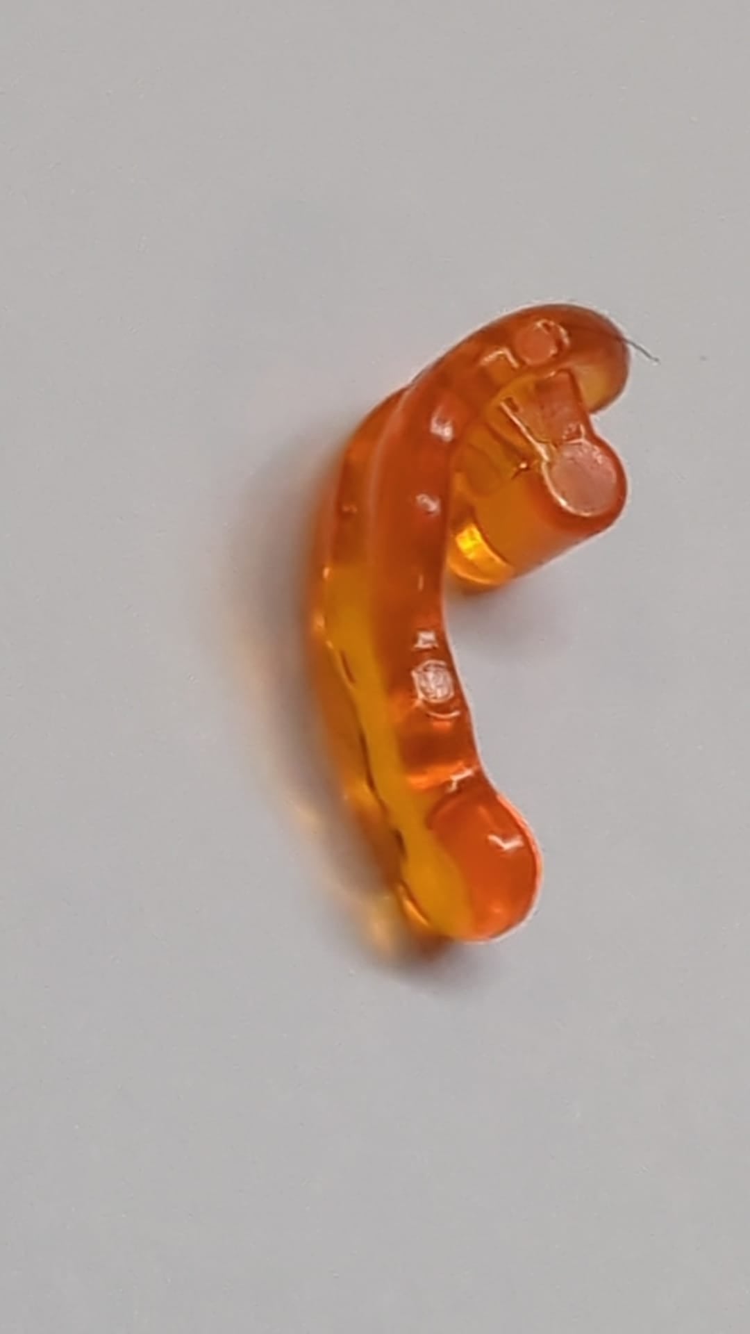 Wellenförmige abgerundete Energie mit Stangengriff (Power Blast) transparent orange