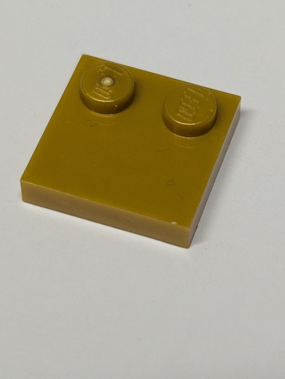 NEU Fliese, Modifiziert 2 x 2 mit Noppen am Rand pearlgold