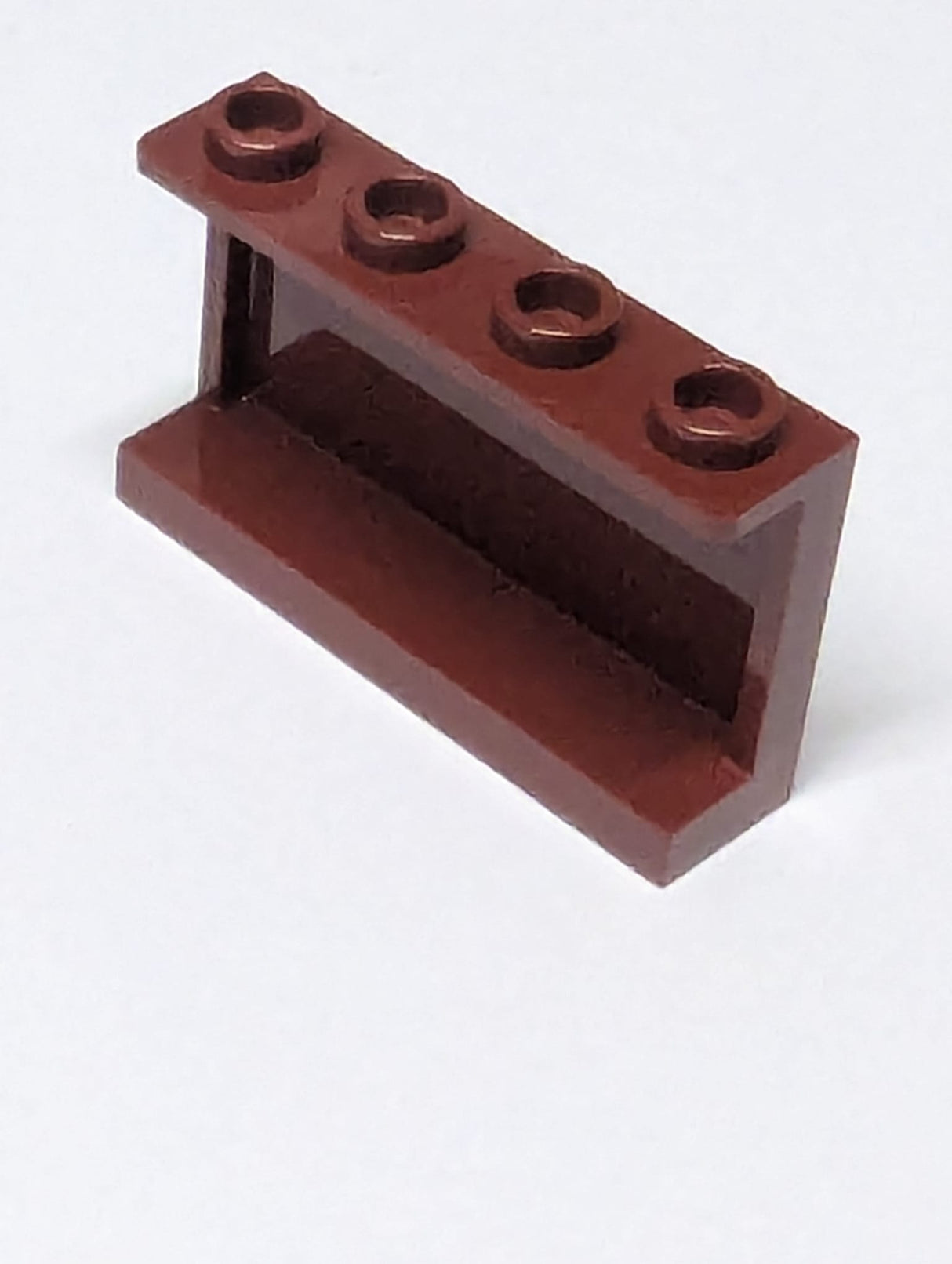 NEU Paneel 1 x 4 x 2 mit Seitenstützen - hohle Noppen dunkelrot
