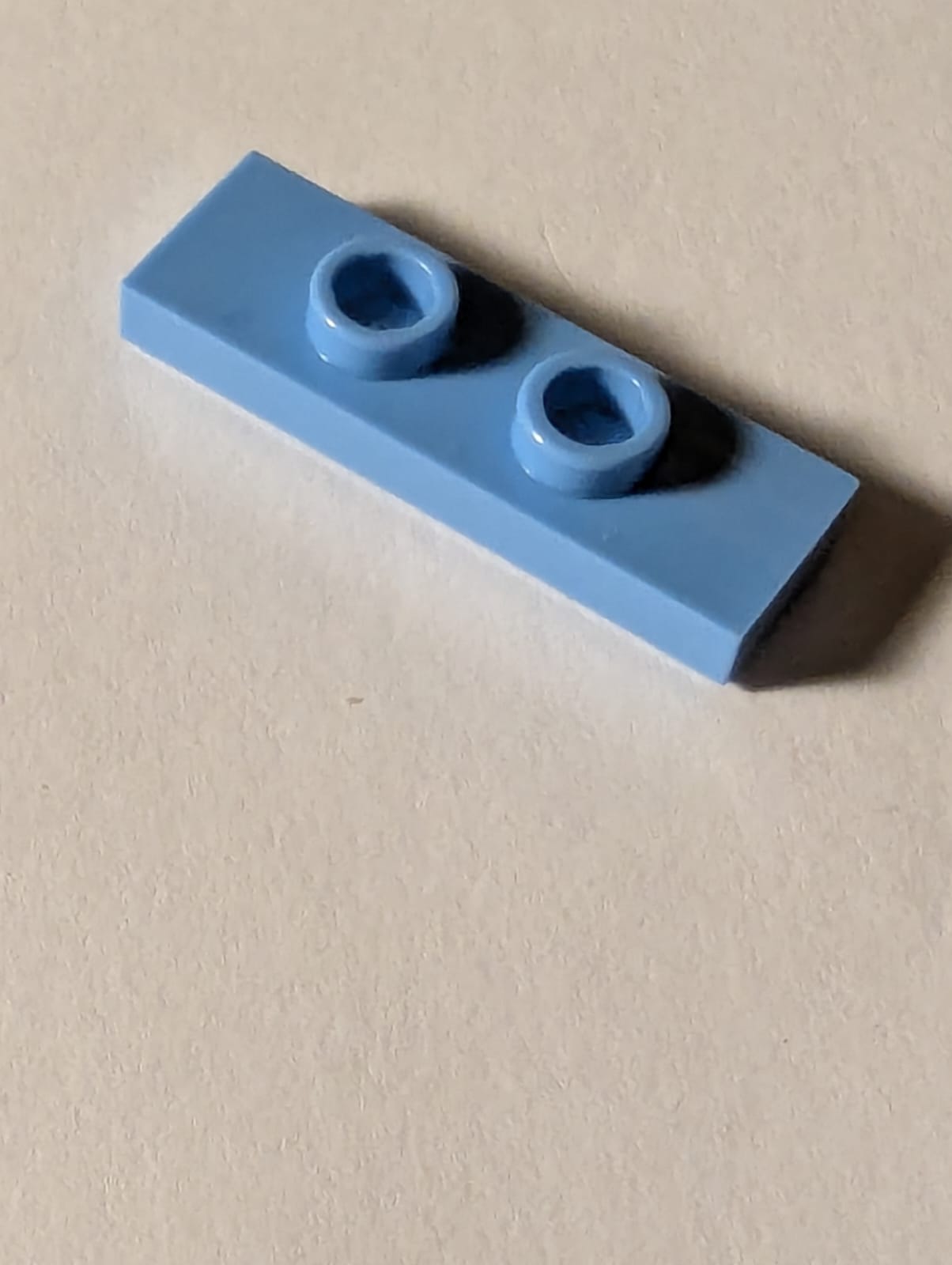 NEU Platte, Modifiziert 1 x 3 mit 2 Noppen (Doppel-Jumper) mittelblau