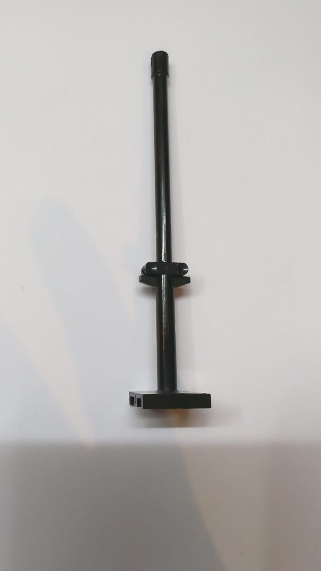 Boot, Mast 2 x 2 x 9 2/3 Stange mit Schlitz oben und 2 Fingergelenken an zwei Seiten schwarz