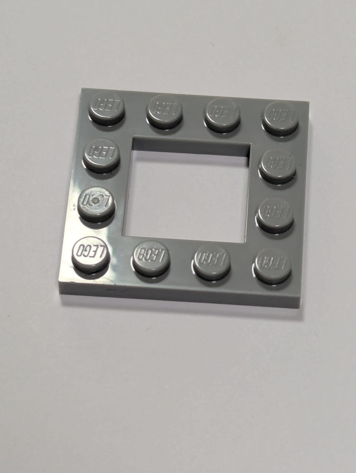 NEU Plate, Modified 4 x 4 with 2 x 2 Open Center with Black and Silver Aston Martin DB5 Grille Pattern neuhellgrau light bluish gray