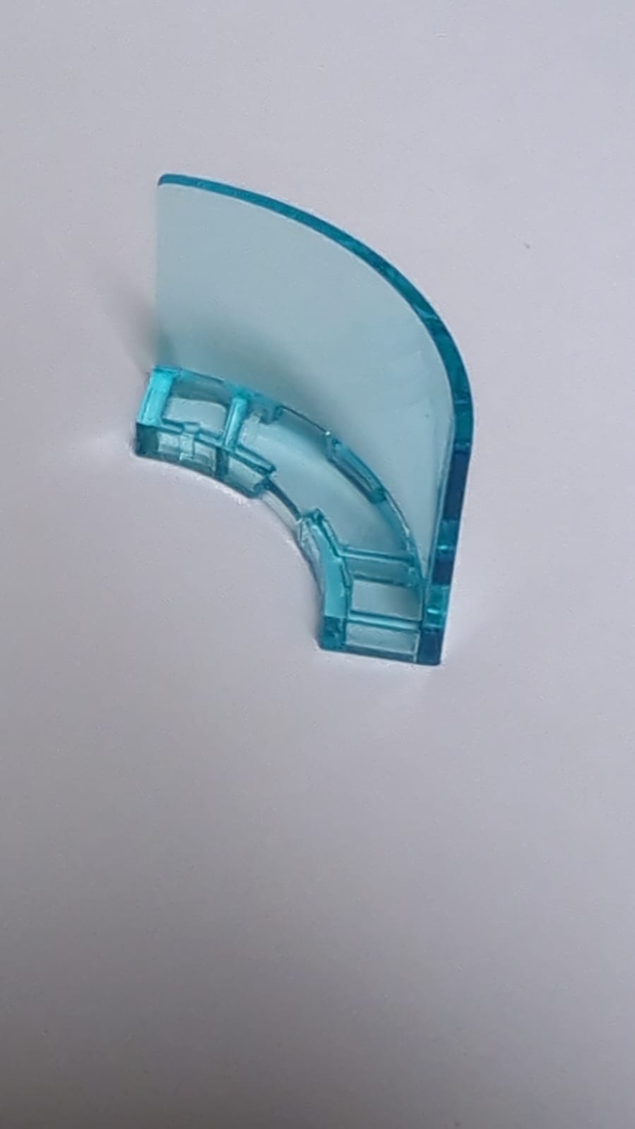 NEU Panel 3 x 3 x 2 Eckkonvex transparent hellblau