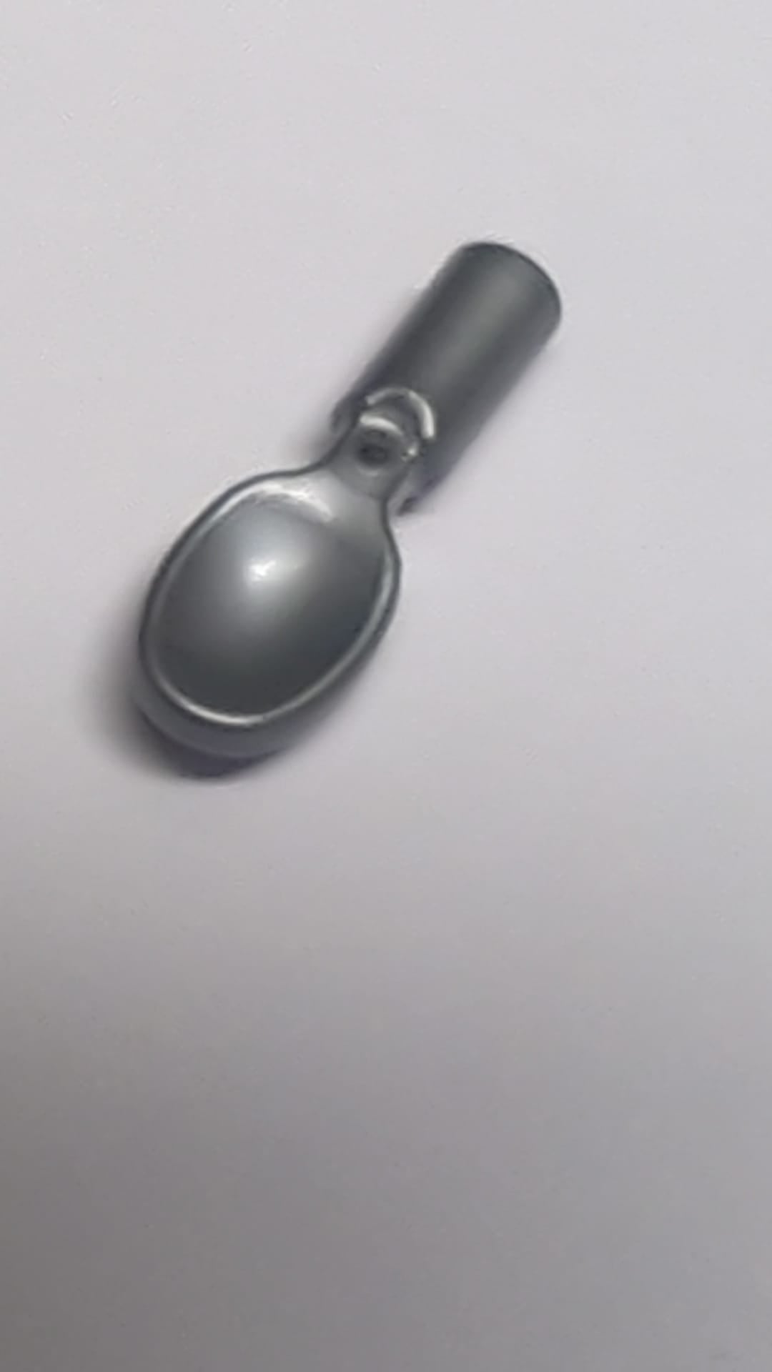 NEU Minifigur Zubehör, Löffel, Griff mit flachem Ende pearlsilber