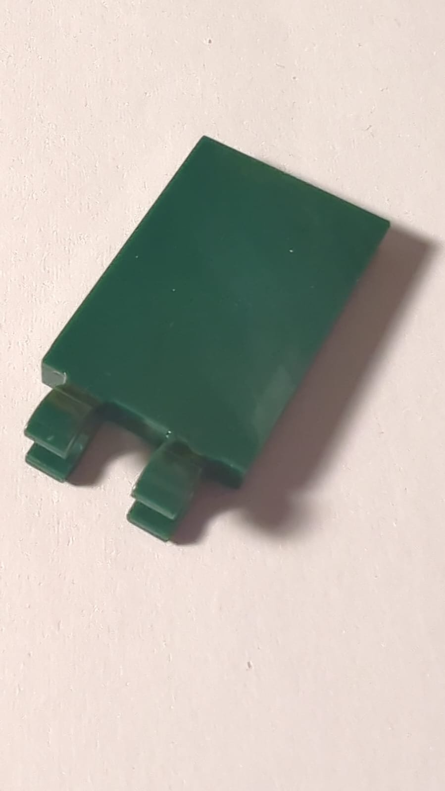 NEU Tile, Modified 2 x 3 with 2 Open O Clips dunkelgrün dark green