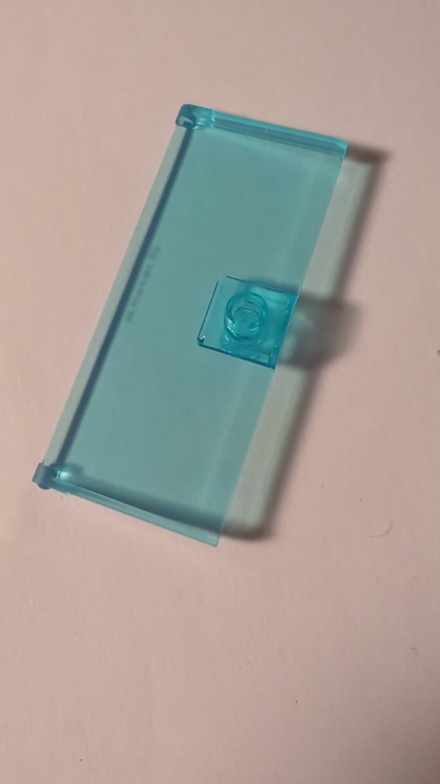 NEU Tür 1 x 3 x 6 mit Griff (Noppe) transparent hellblau