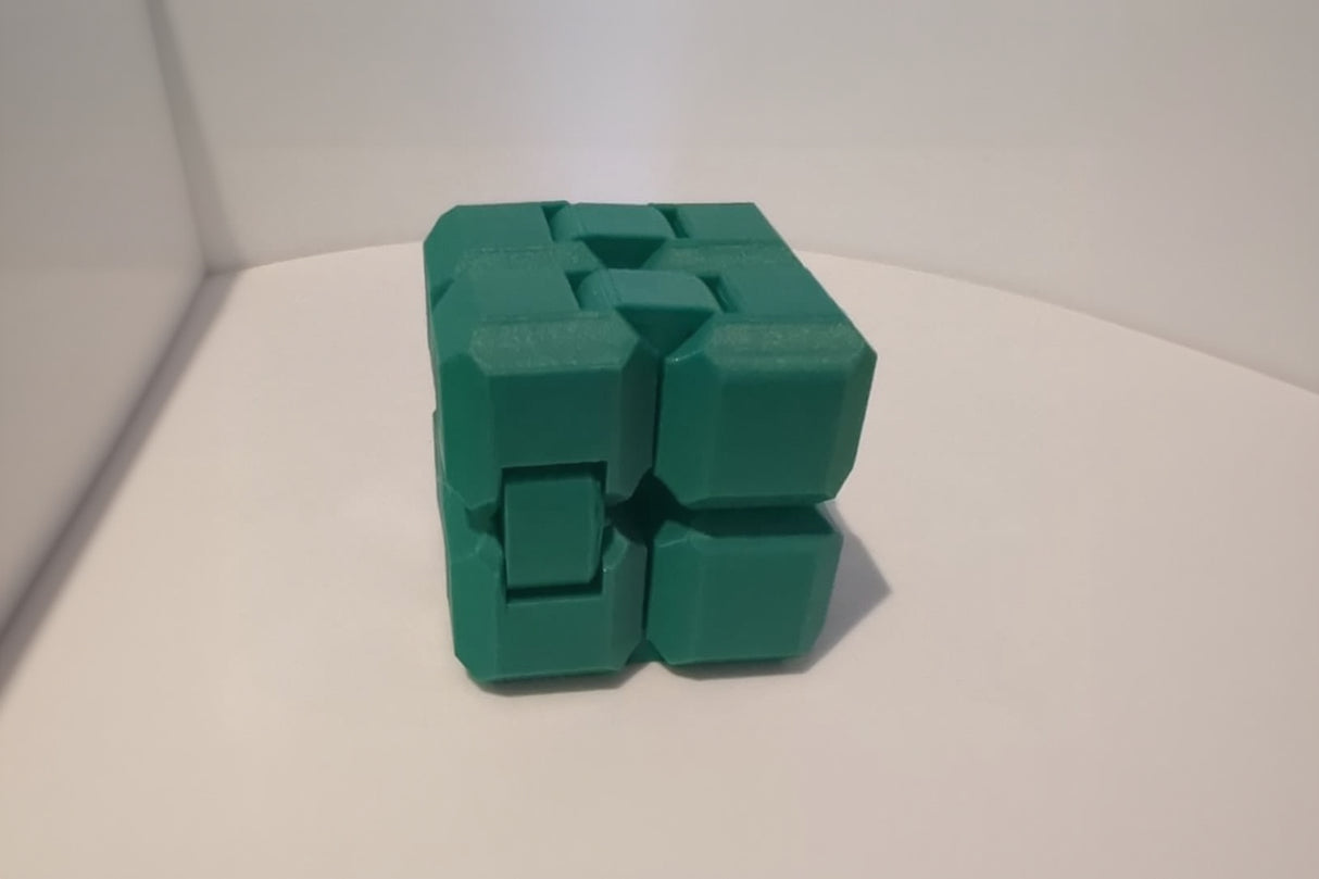 Fidget flexibler Würfel, abgerundet 3D dunkelgrün