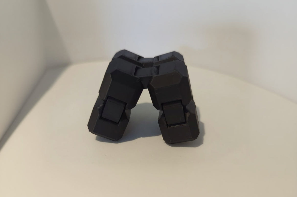 Fidget flexibler Würfel, abgerundet 3D schwarz