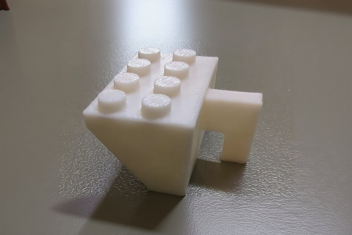 Halter mit Noppen 2x4 für Skadis 3D weiß