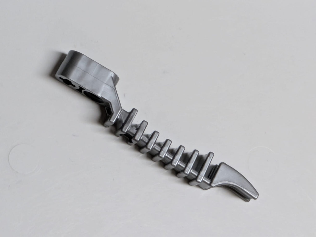 1x8 Projektilewerfer-Teil, Bionicle Thornax-Werfer Hälfte (Glatorian), Liftarm Ende pearlsilber