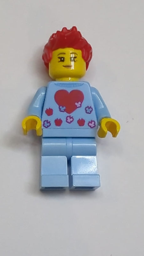 NEU Verliebte Minifigur, Herz auf Pulli, doppeltes Gesicht