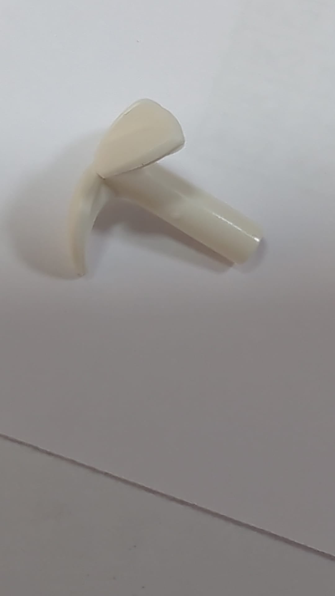 NEU Pflanzenstängel mit Steg, 3 Blättern und kleinem Nadelloch weiß