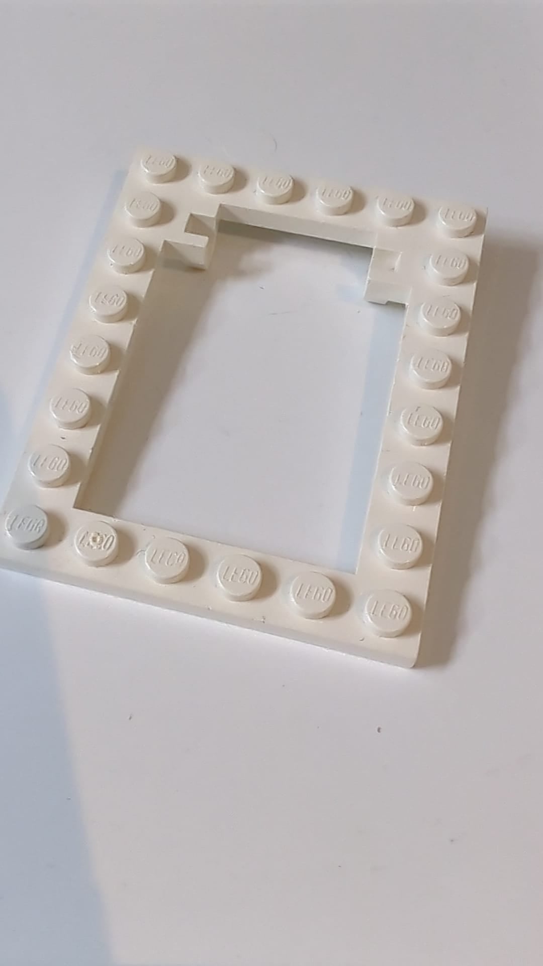 6x8 Platte, modifizierter Falltürrahmen horizontal weiß