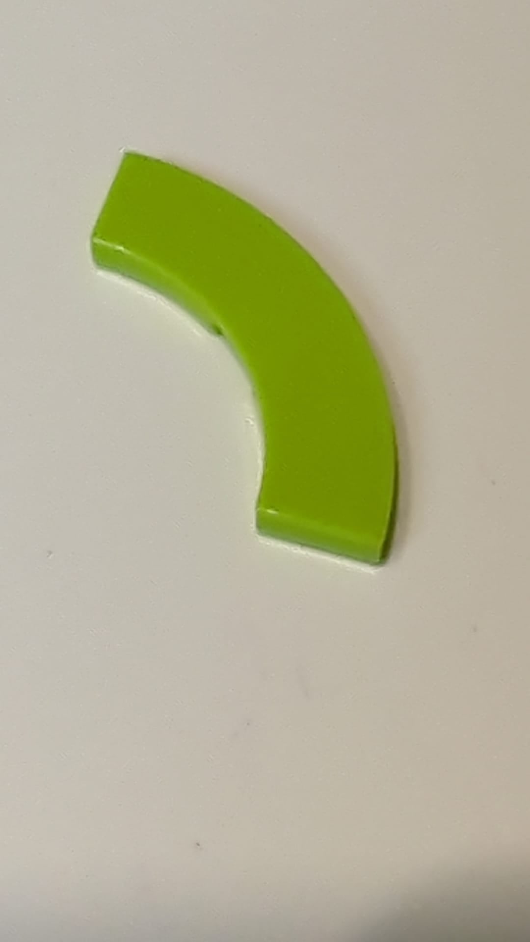 NEU 3 x 3 Fliese, abgerundete Ecke (Macaroni) lindgrün