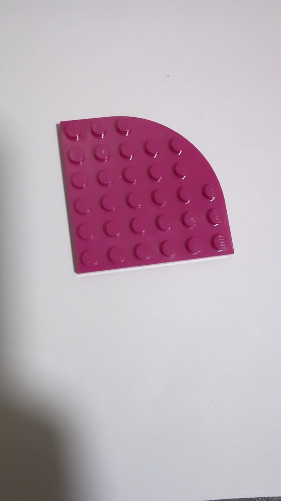 6x6 Eckplatte / Rundplatte magenta
