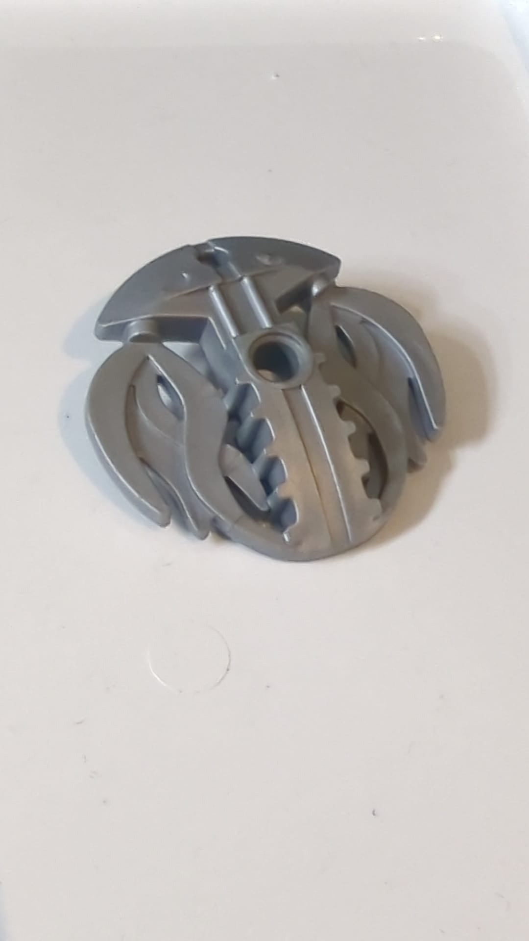 5x5 Bionicle-Waffe Schild mit Flammen Zwilling pearl hellgrau