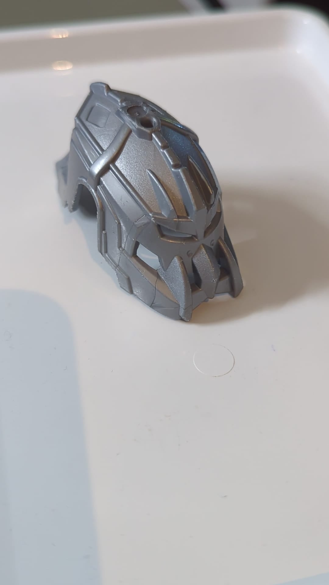 Hero-Factory-Maske, zweiseitig (Drilldozer / Fire Lord) pearlsilber