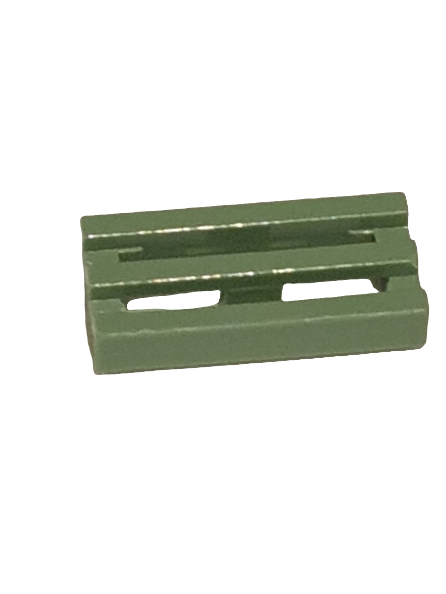 NEU Tile, Modified 1 x 2 Grille with Bottom Groove / Lip sandgrün sand green